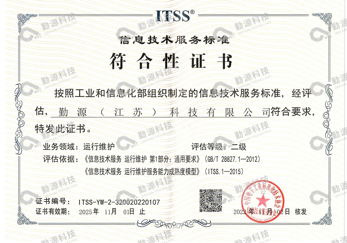 ITSS 资质证书